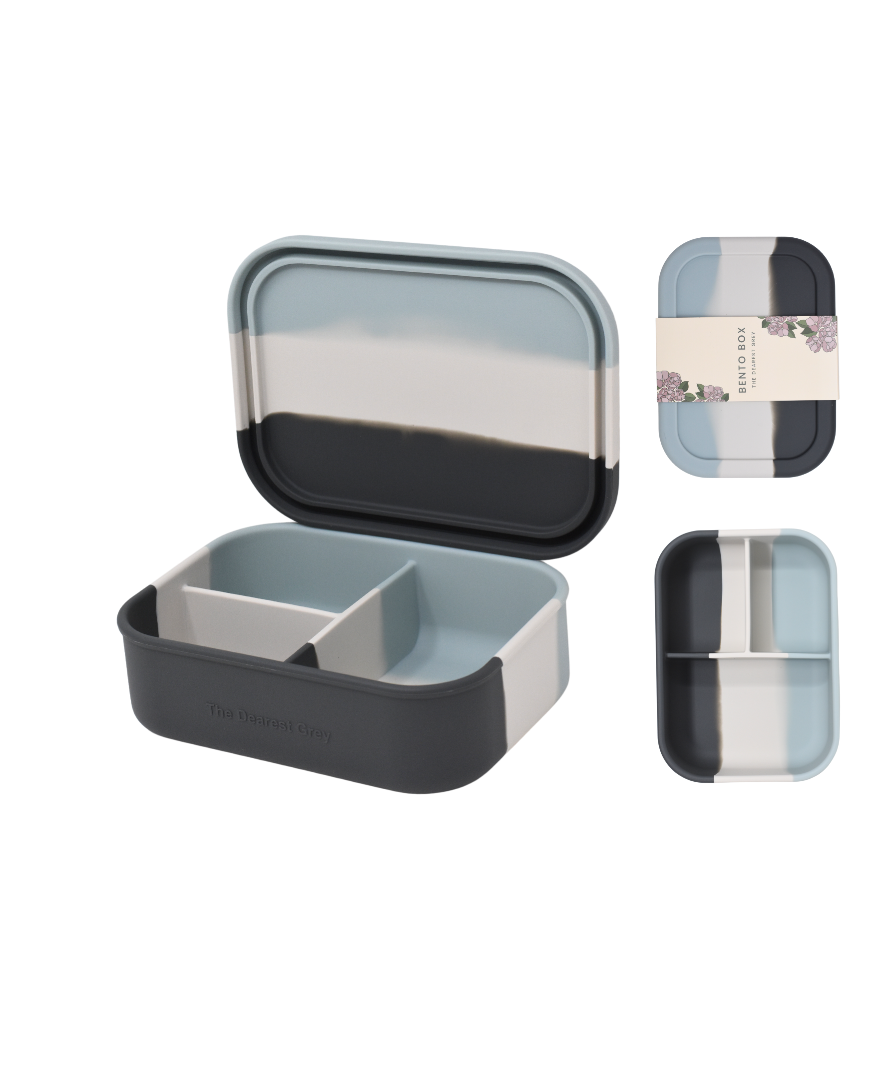 The Dearest Grey Silicone Bento Box