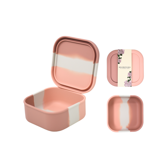 Silicone Mini Bento Box | Pink Tie Dye