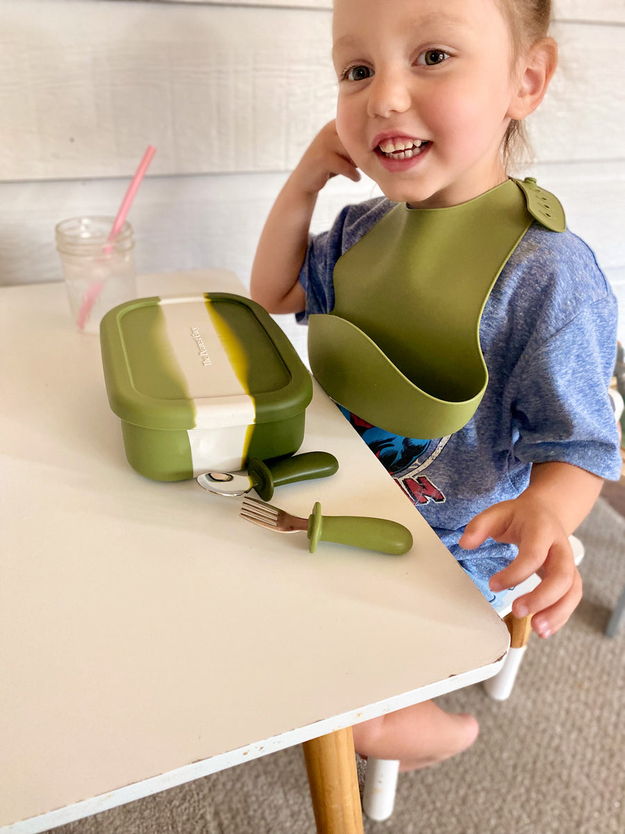 Silicone Bento Box | Green Tie Dye
