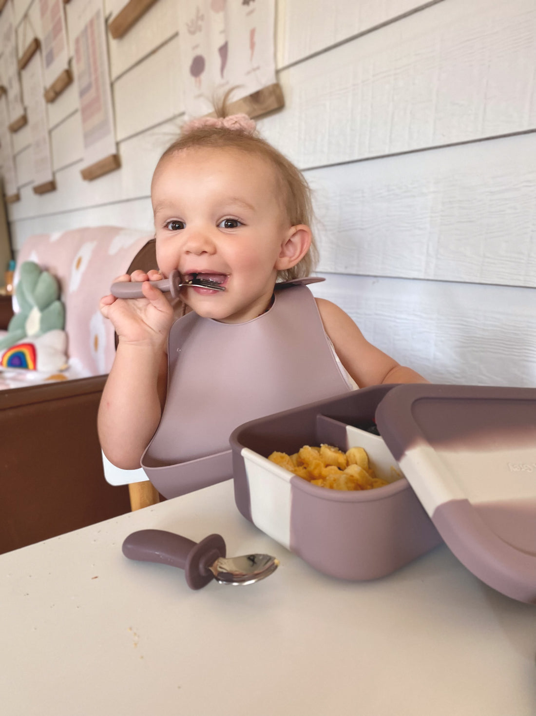 Grabease Baby and Toddler Self-Feeding Utensils – Spoon and Fork