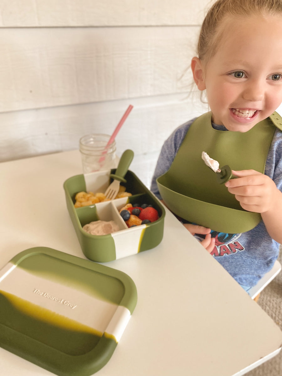 Silicone Bento Box | Green Tie Dye