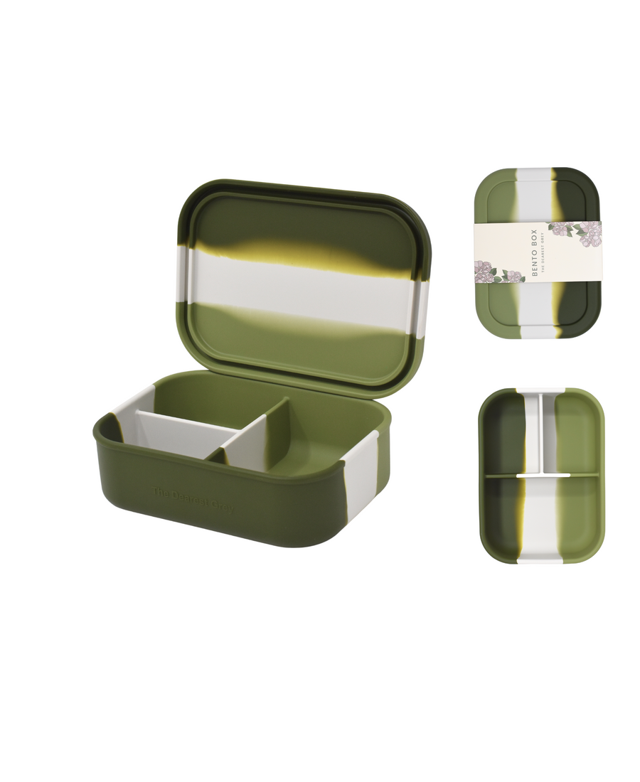 Silicone Bento Box | Green Tie Dye