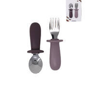 Fork & Spoon Set | Jade & Lavender