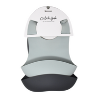 Catch Bib Set | Denim & Cloud