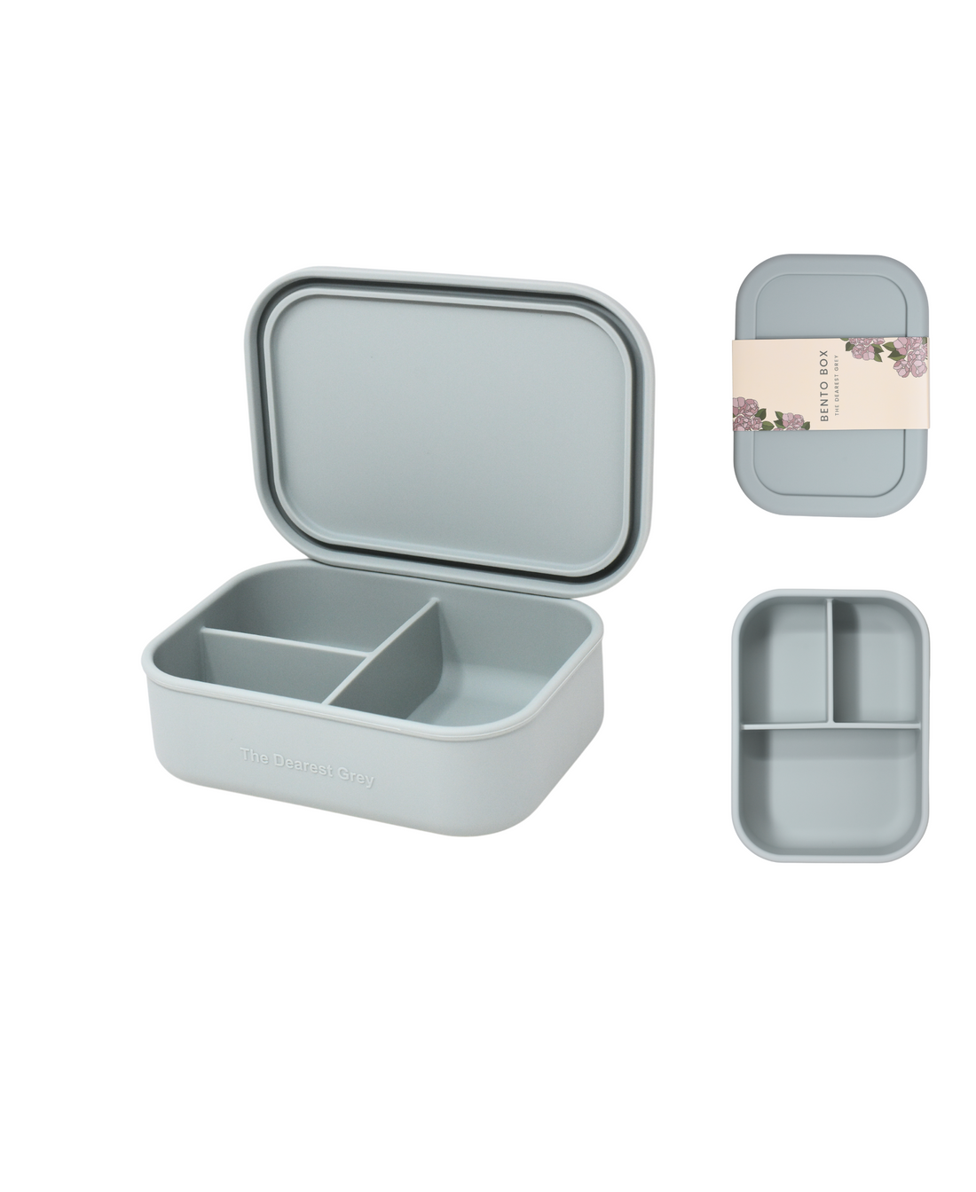 The Dearest Grey Silicone Bento Box