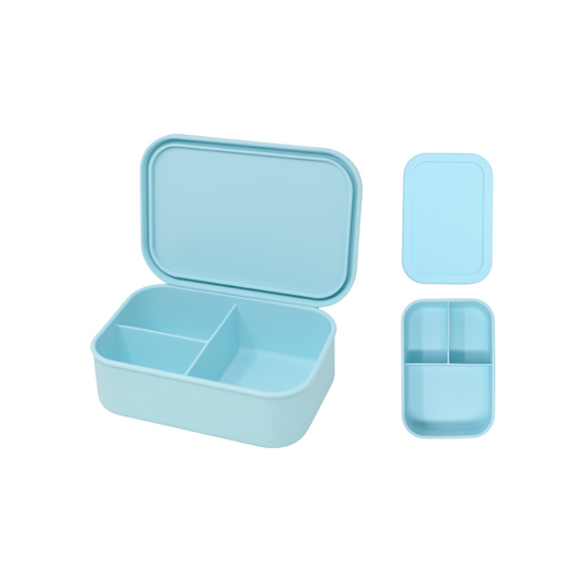 Biggie Silicone Bento Box (L) - Electric Blue