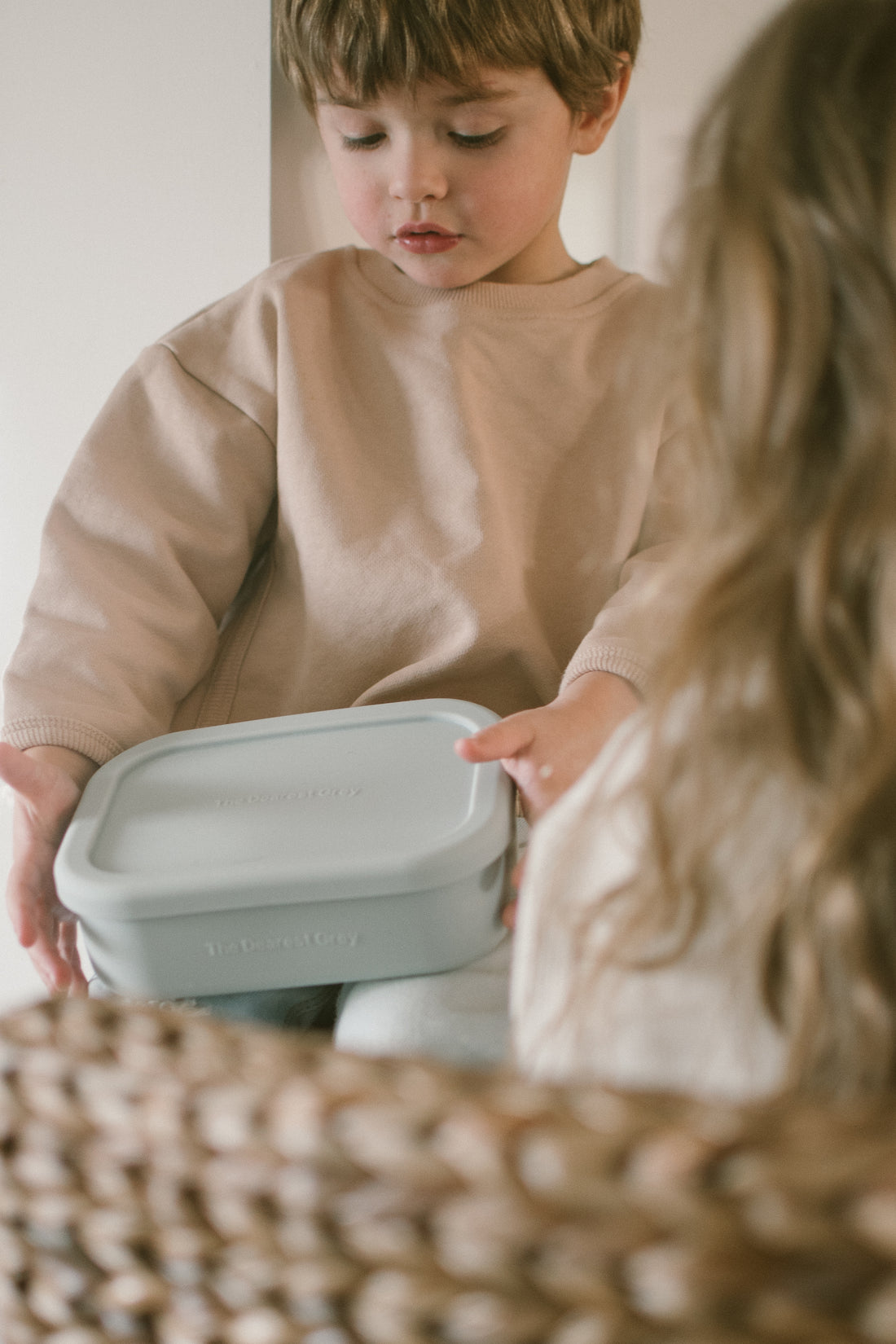 The Dearest Grey - Divided Silicone Bento Lunch Box